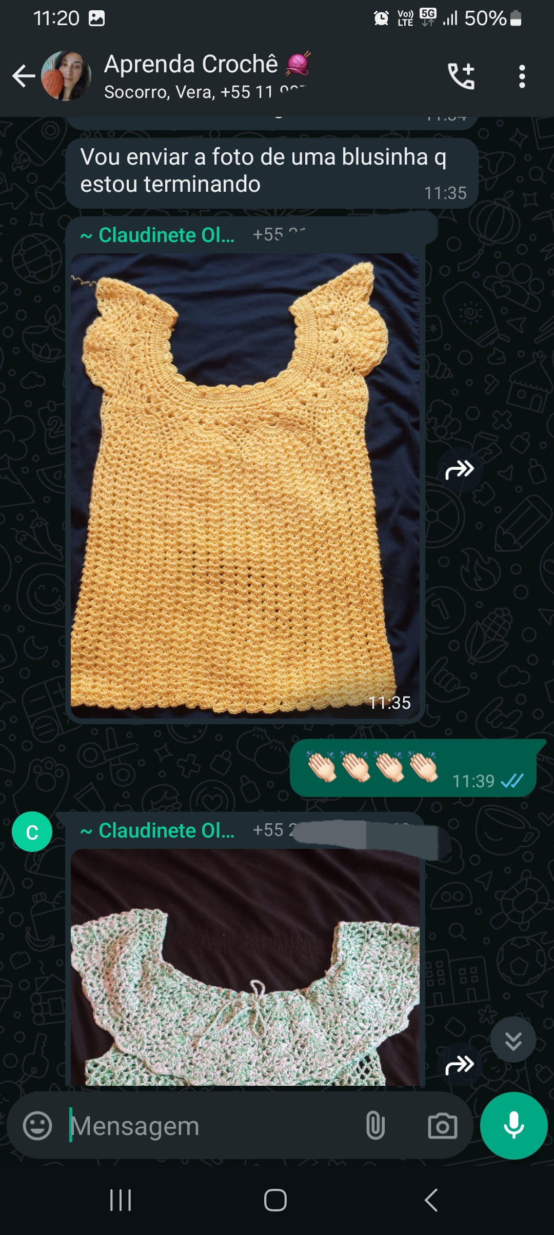 Depoimento da aluna Ana sobre o curso de crochê