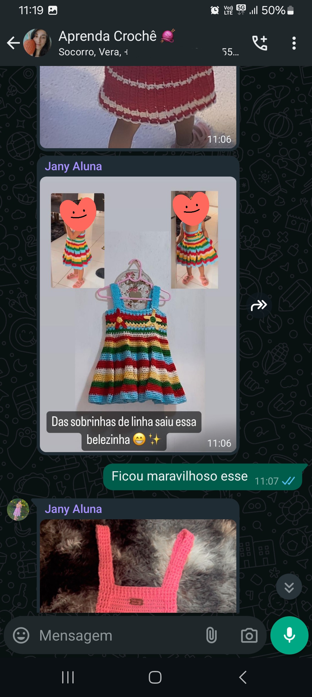 Depoimento da aluna Carla sobre o curso de crochê